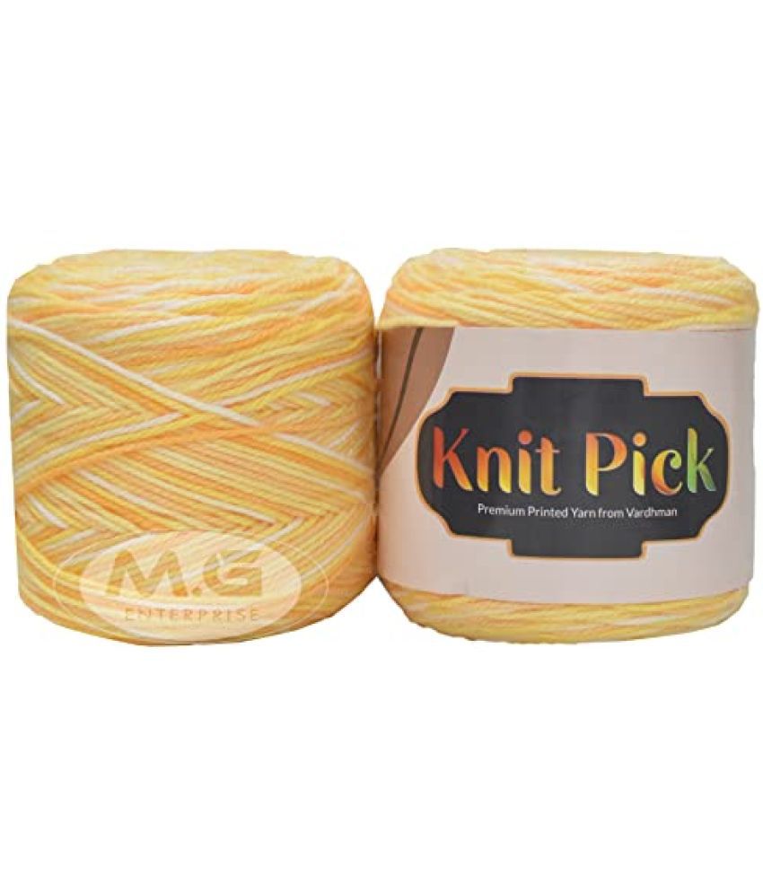     			Vardhman Knit Pick Ammpana 400 GMS Wool Ball Hand Knitting Wool/Art Craft Soft Fingering Crochet Hook Yarn, Needle Knitting Yarn Thread Dyed- Art-ACDC