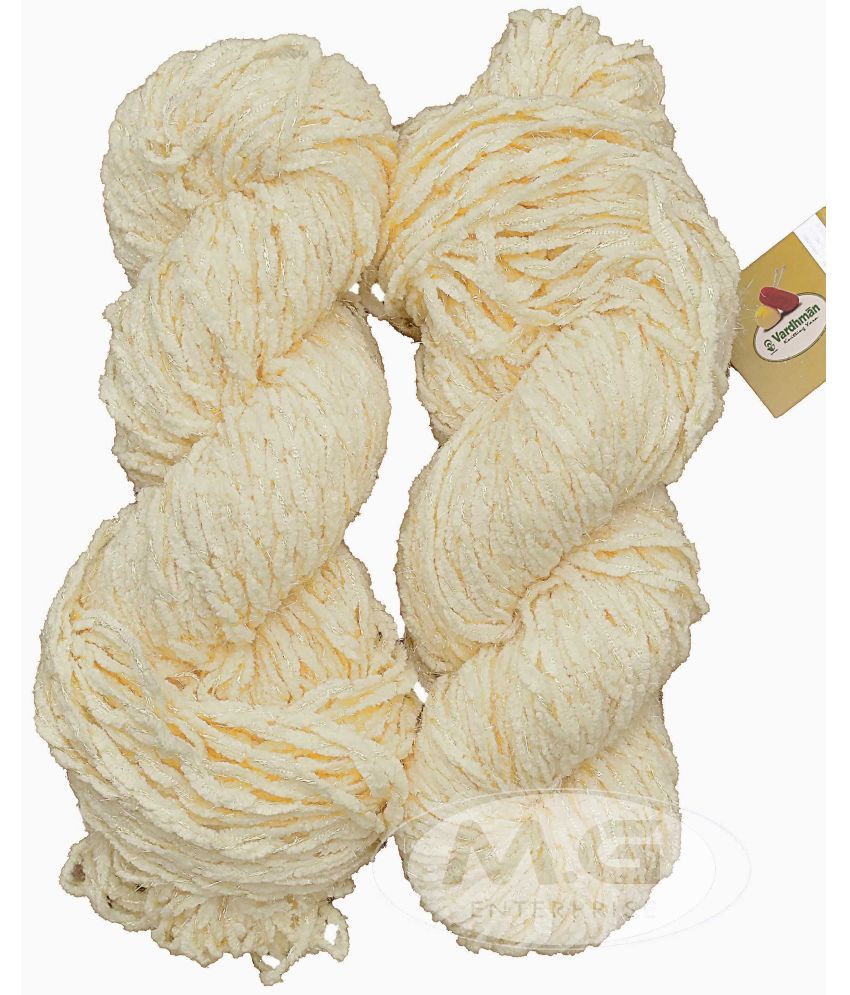     			Vardhman Knitting Yarn Puffy Thick Chunky Wool, Cream 400 gm Best Used with Knitting Needles, Crochet Needles Wool Yarn for Knitting. by Vardhman