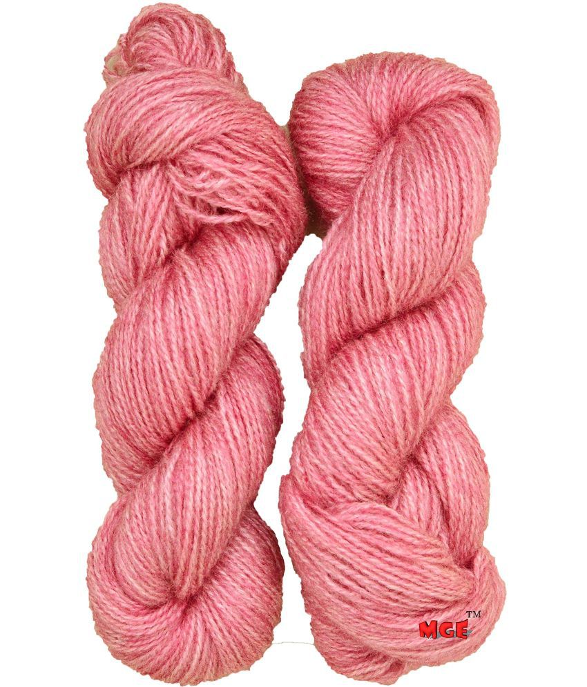     			Vardhman Mohir Plus Gajri Wool Hand Knitting Wool/Art Craft Soft Fingering Crochet Hook Yarn, Needle Acrylic Knitting Yarn Thread Dyed 200 gm
