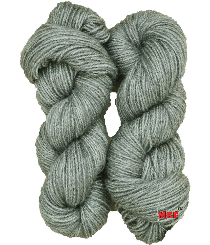     			Vardhman Mohir Plus Steel Grey Wool Hand Knitting Wool/Art Craft Soft Fingering Crochet Hook Yarn, Needle Acrylic Knitting Yarn Thread Dyed 400 gm