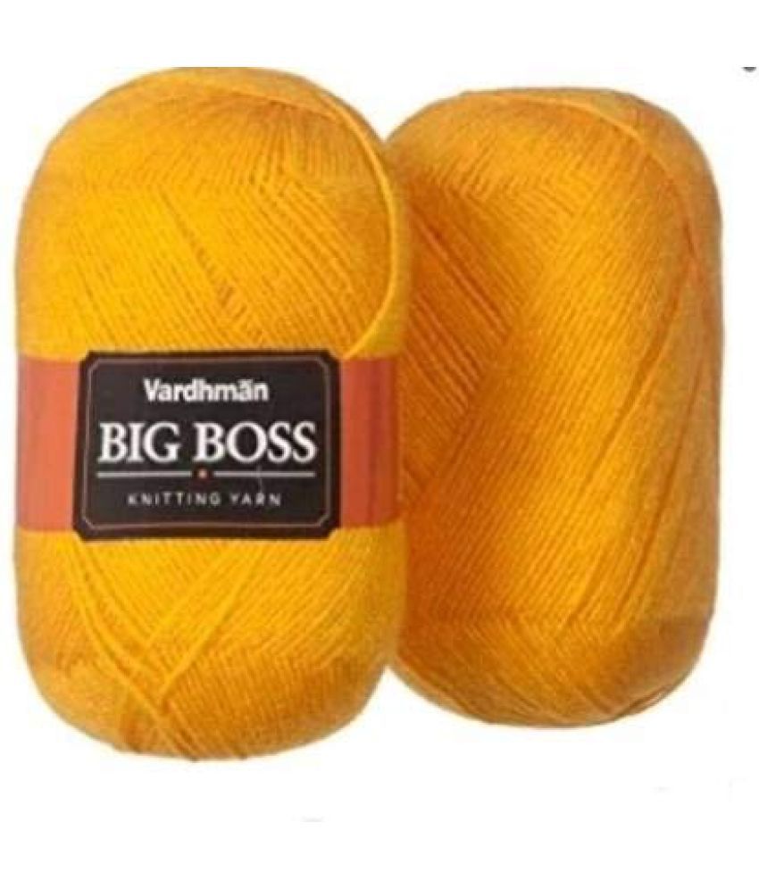     			Vardhman Original Big Boss Yellow Wool