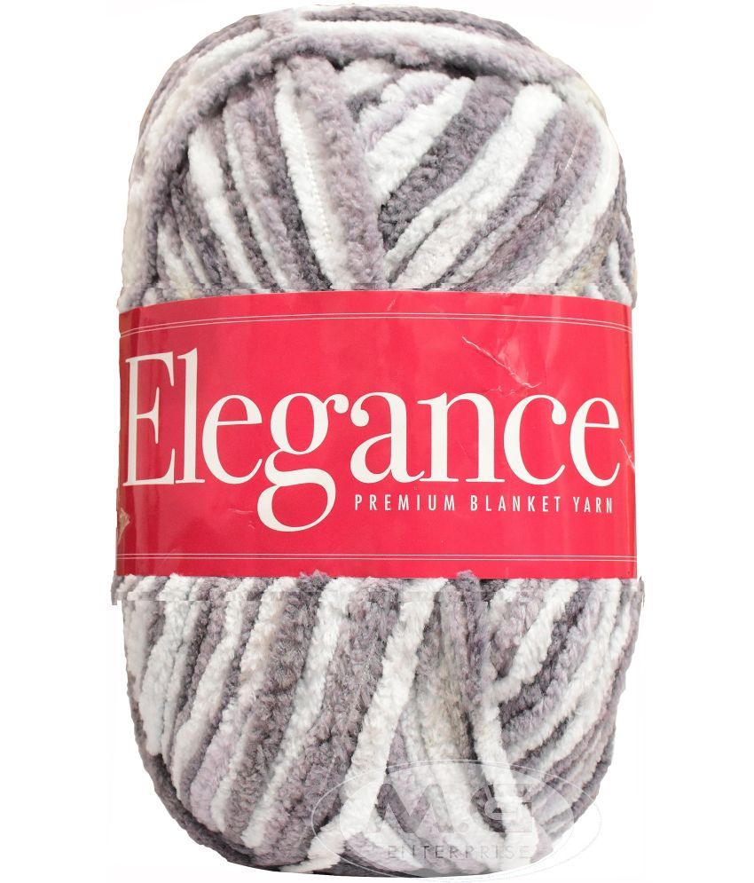     			Vardhman Thick Chunky Wool, Elegance Multigrey 600 GMS Best Used with Knitting Needles