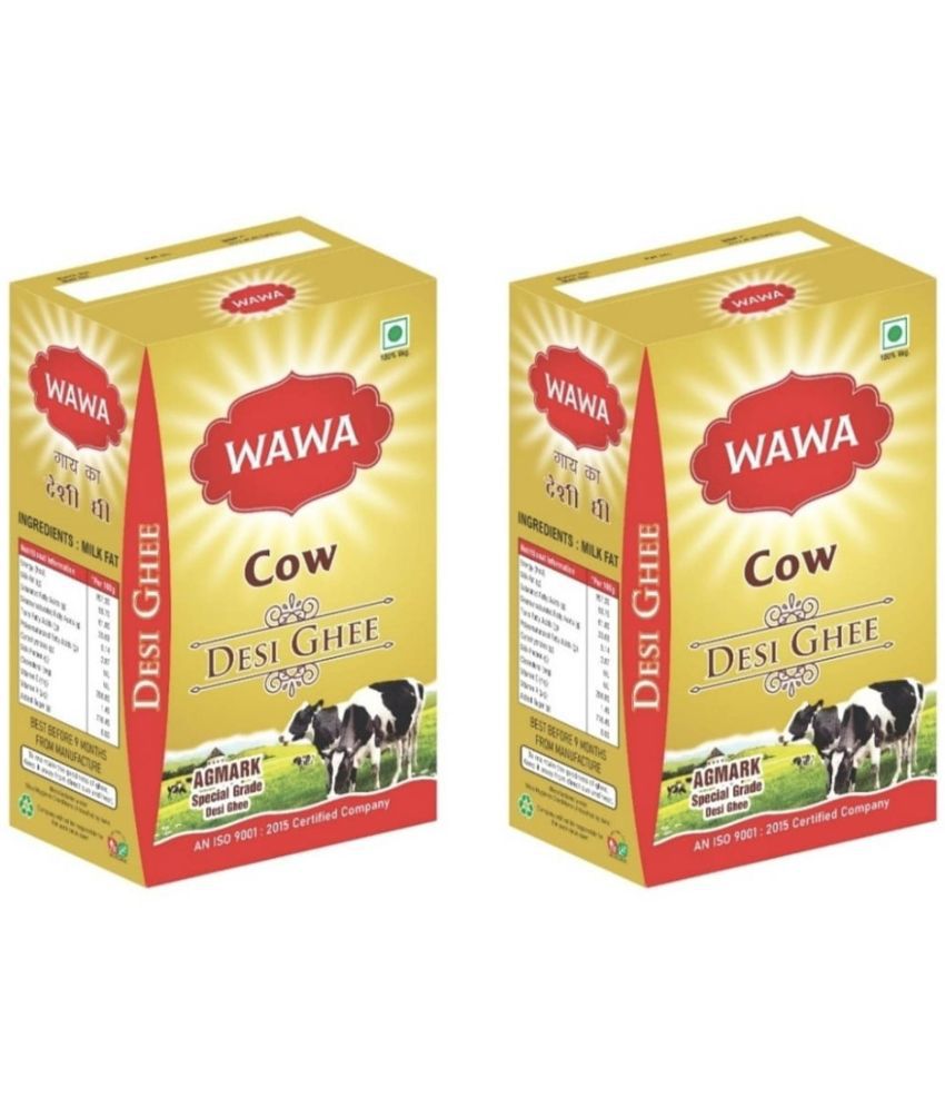     			Wawa Pure Cow Ghee for Better Digestion and Immunity Ghee 500 mL Pack of 2