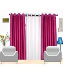 BELLA TRUE Solid SemiTransparent Eyelet Curtain 7 ft ( Pack of 3 )  Multicolor