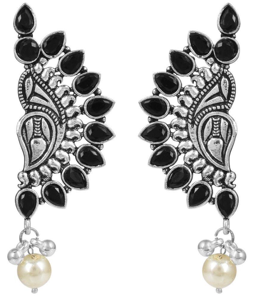     			ADMIER Black Danglers Earrings ( Pack of 1 )