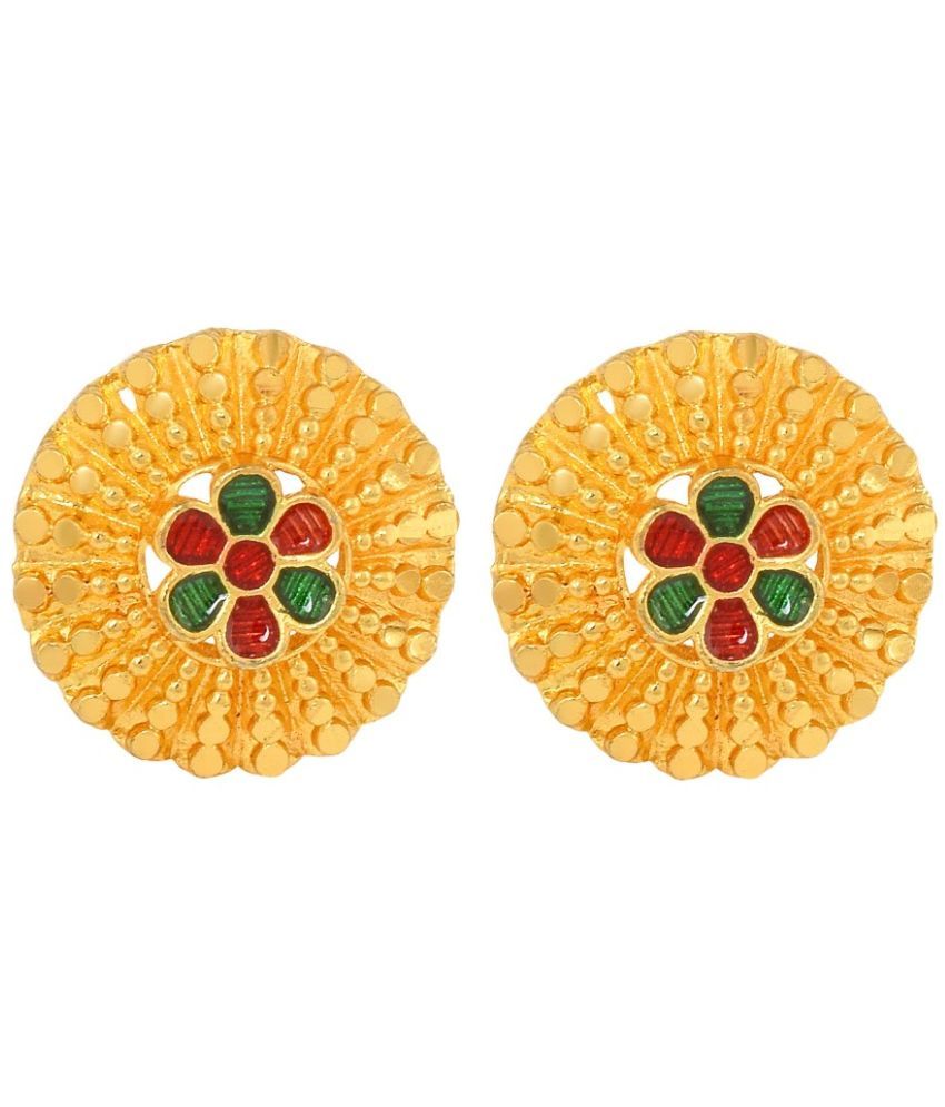     			ADMIER Yellow Stud Earrings ( Pack of 1 )