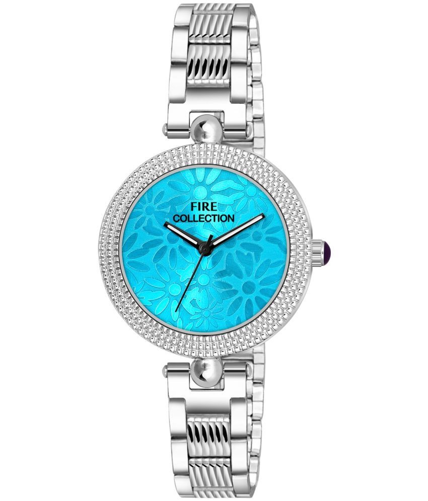     			Fire Collection Silver Stainless Steel Analog Womens Watch