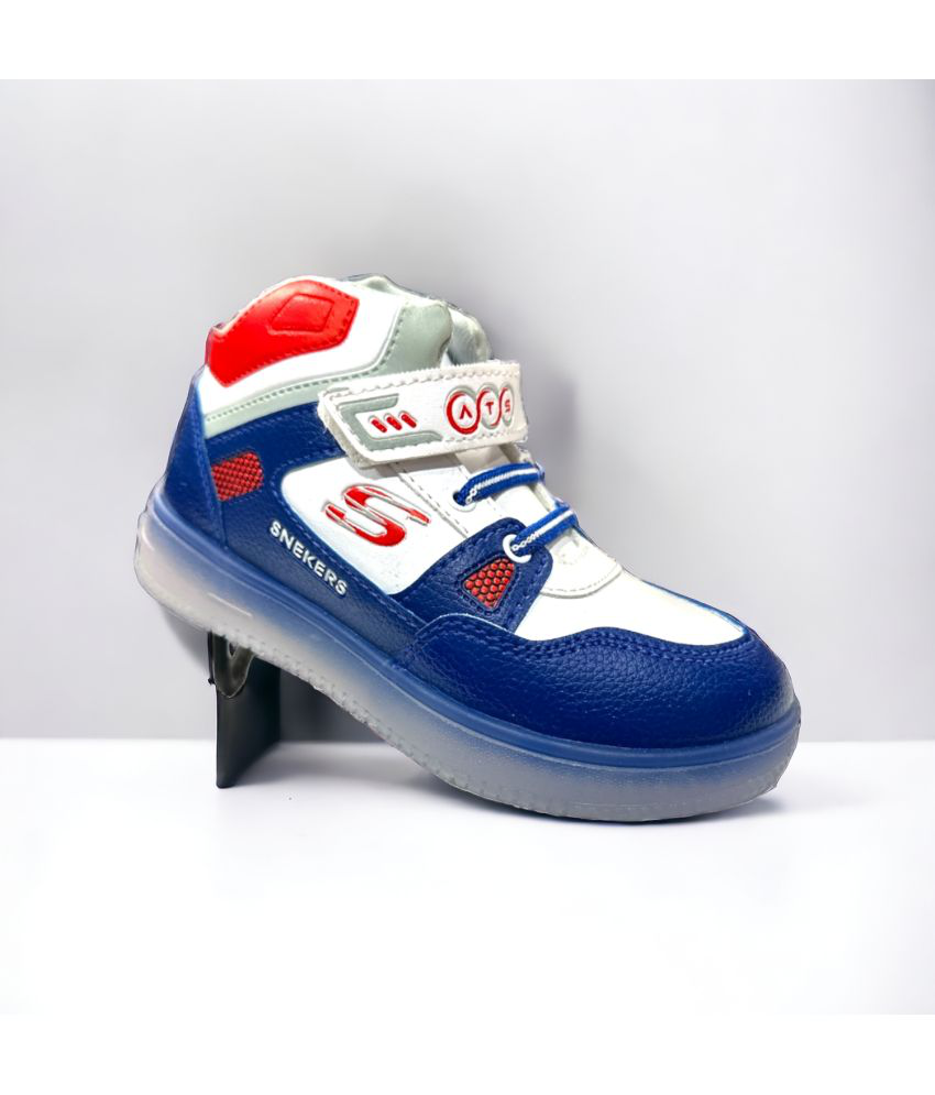     			GLOBIN - Navy Blue Boy's LED Shoes ( 1 Pair )