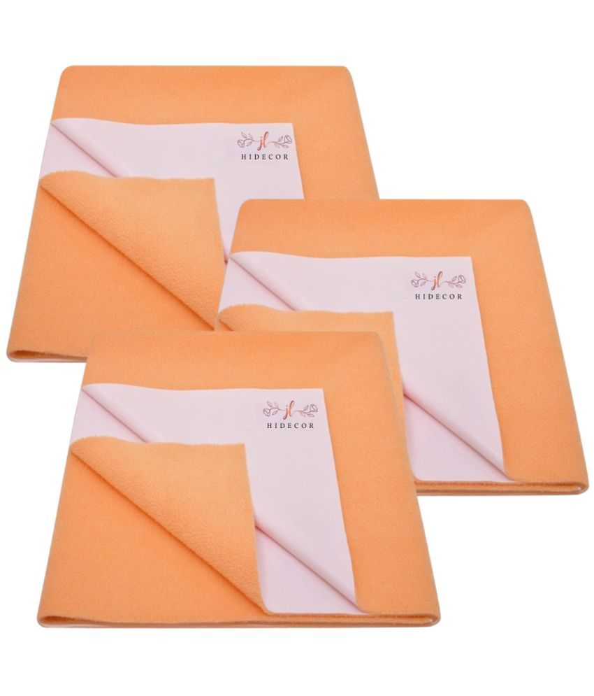     			HIDECOR Orange Laminated Bed Protector Sheet ( Pack of 3 )