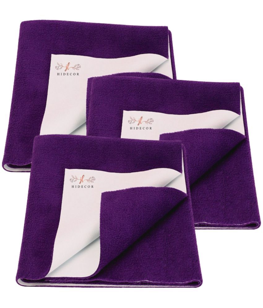     			HIDECOR Plum Laminated Bed Protector Sheet ( Pack of 3 )