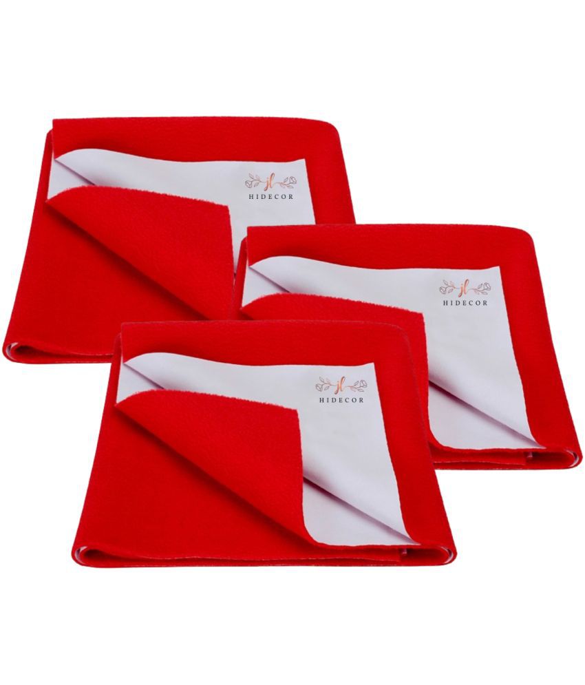     			HIDECOR Red Laminated Bed Protector Sheet ( Pack of 3 )