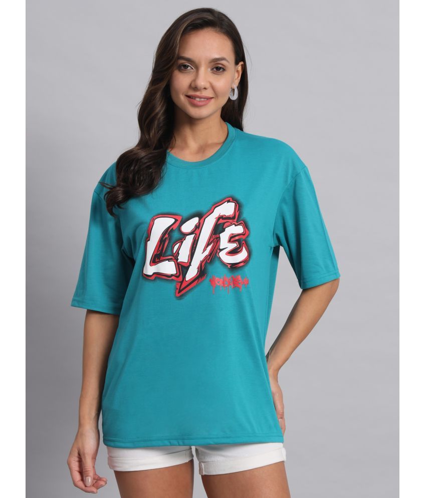     			OBAAN Pack of 1 Cotton Blend Women's T-Shirt ( Teal )