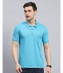 Monte Carlo Cotton Blend Regular Fit Solid Half Sleeves Men's Polo T Shirt - Blue ( Pack of 1 )