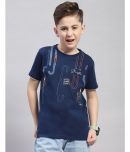 Monte Carlo Pack of 1 Boys Cotton Blend T-Shirt ( Navy Blue )