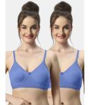 Sonari Pack of 2 Polyester Non Padded Women's T-Shirt Bra ( Blue ) mishambluemblue