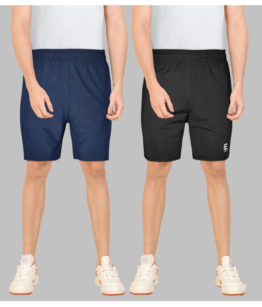     			25DEGREE N Black Polyester Men's Shorts ( Pack of 2 )