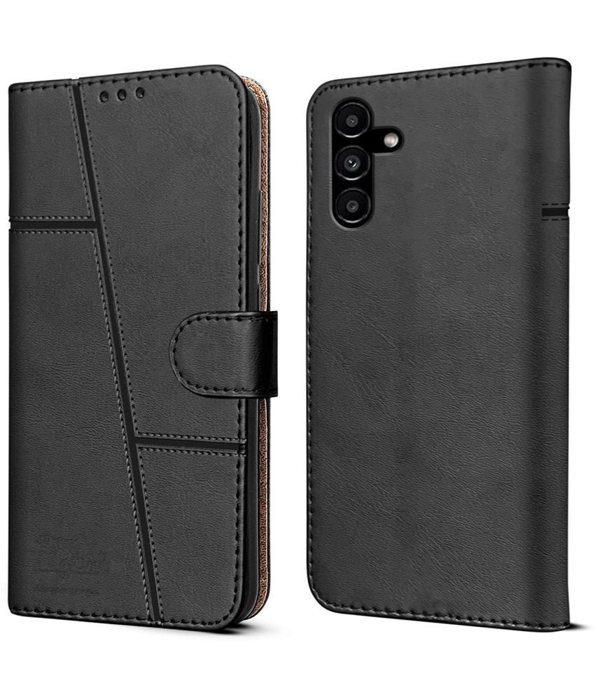     			NBOX Black Flip Cover Artificial Leather Compatible For Samsung Galaxy A05s ( Pack of 1 )