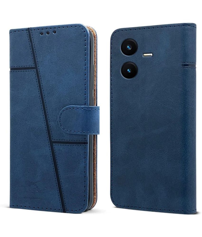    			NBOX Blue Flip Cover Artificial Leather Compatible For Samsung Galaxy A05s ( Pack of 1 )