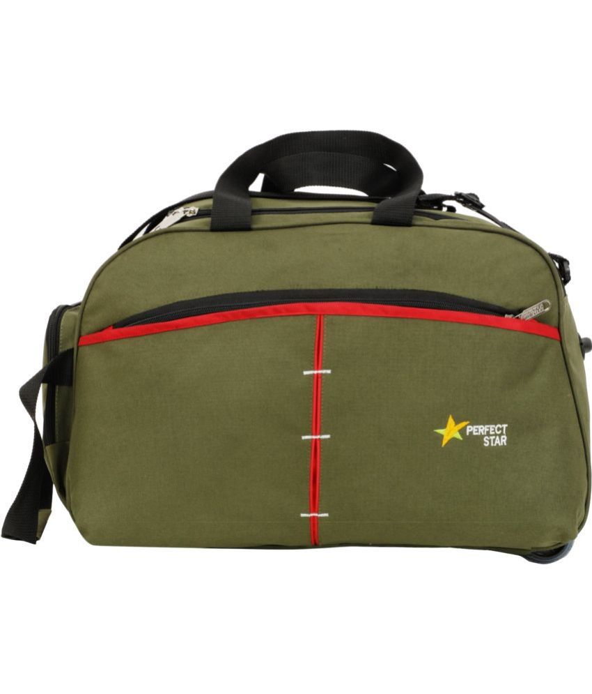     			Perfect Star 55 Ltrs Military Green Polyester Duffle Bag