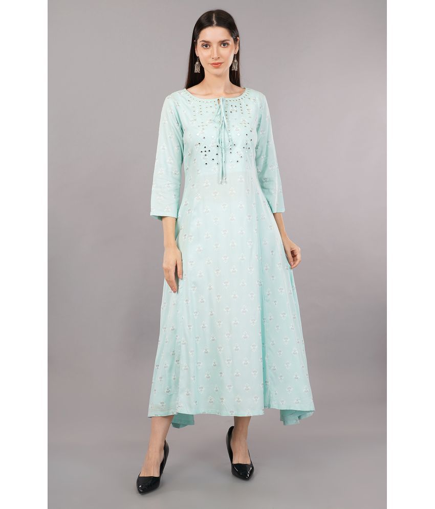     			Shruthi Viscose Embroidered A-line Women's Kurti - Mint Green ( Pack of 1 )
