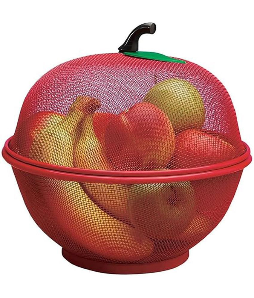     			Skylii Apple Fruit Basket Steel Multicolor Food Container ( Set of 1 )