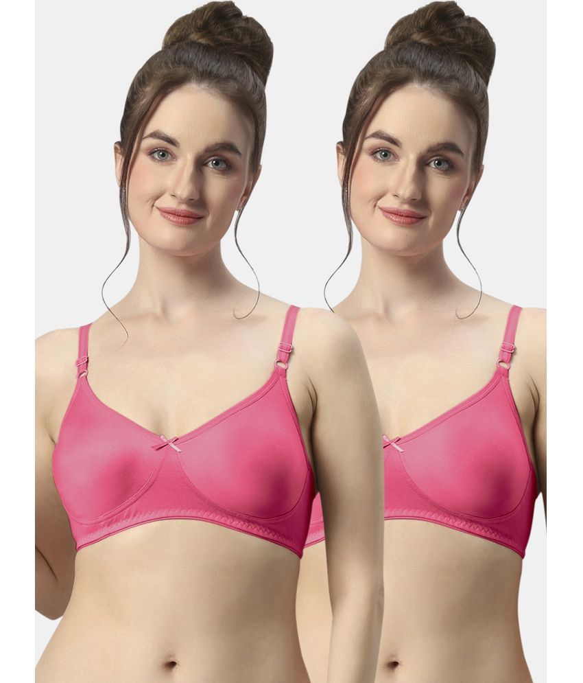     			Sonari Pack of 2 Cotton Non Padded Women's Everyday Bra ( Coral ) albelacoralcoral