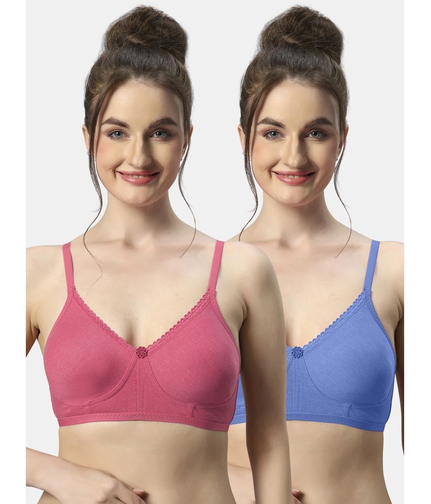     			Sonari Pack of 2 Polyester Non Padded Women's T-Shirt Bra ( Multicolor ) mishacarrotmblue