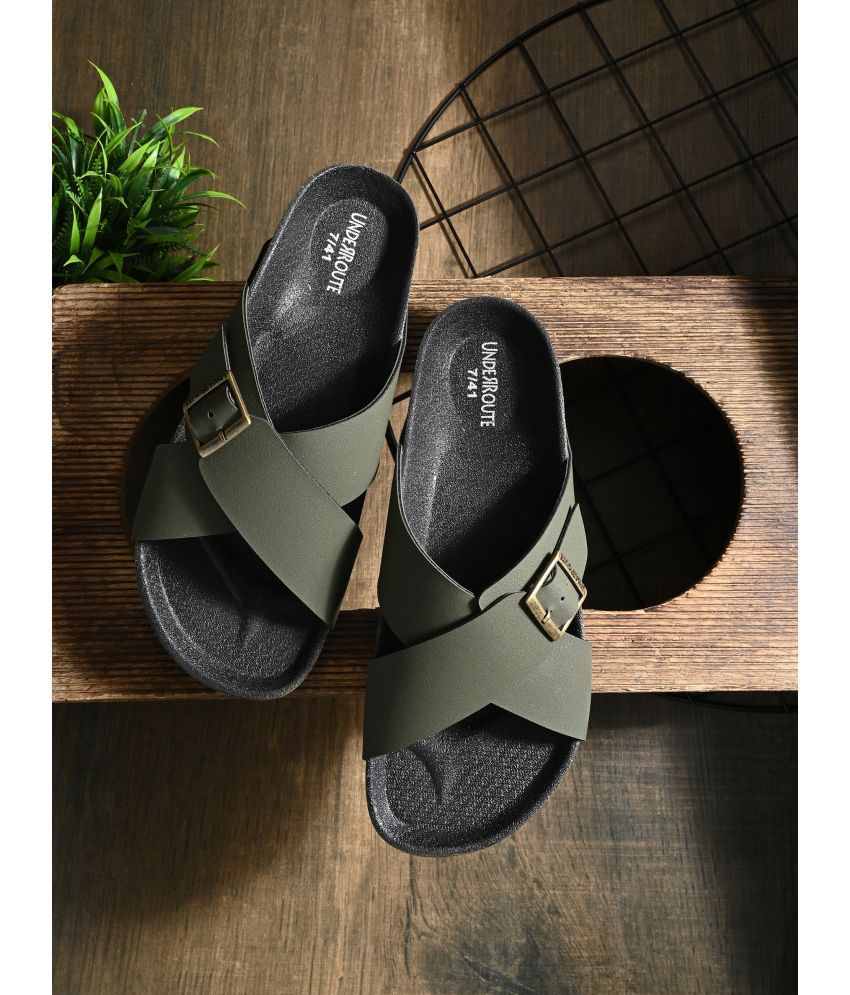     			UNDERROUTE - Olive Men's Sandals