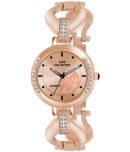 Fire Collection Rose Gold Stainless Steel Analog Womens Watch