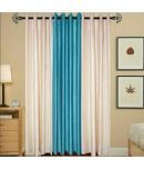 BELLA TRUE Solid SemiTransparent Eyelet Curtain 5 ft ( Pack of 3 )  Multicolor