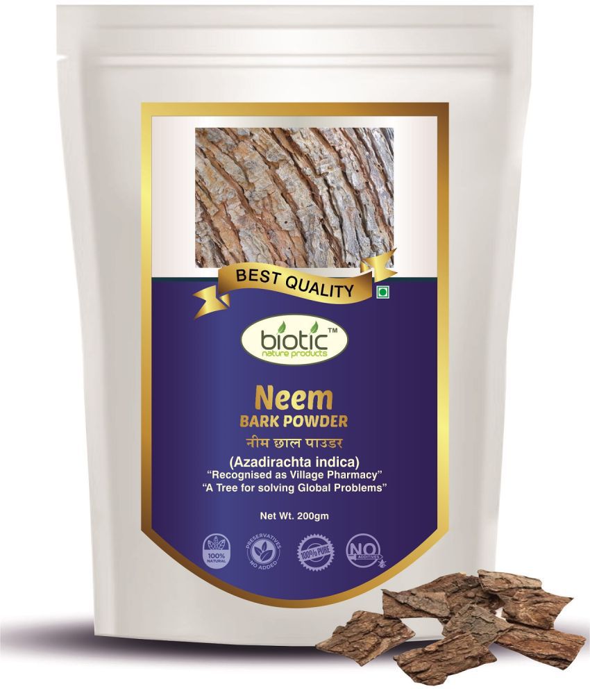     			Biotic Neem Bark Powder (Azadirachta Indica) Neem Chaal Powder 200 gm