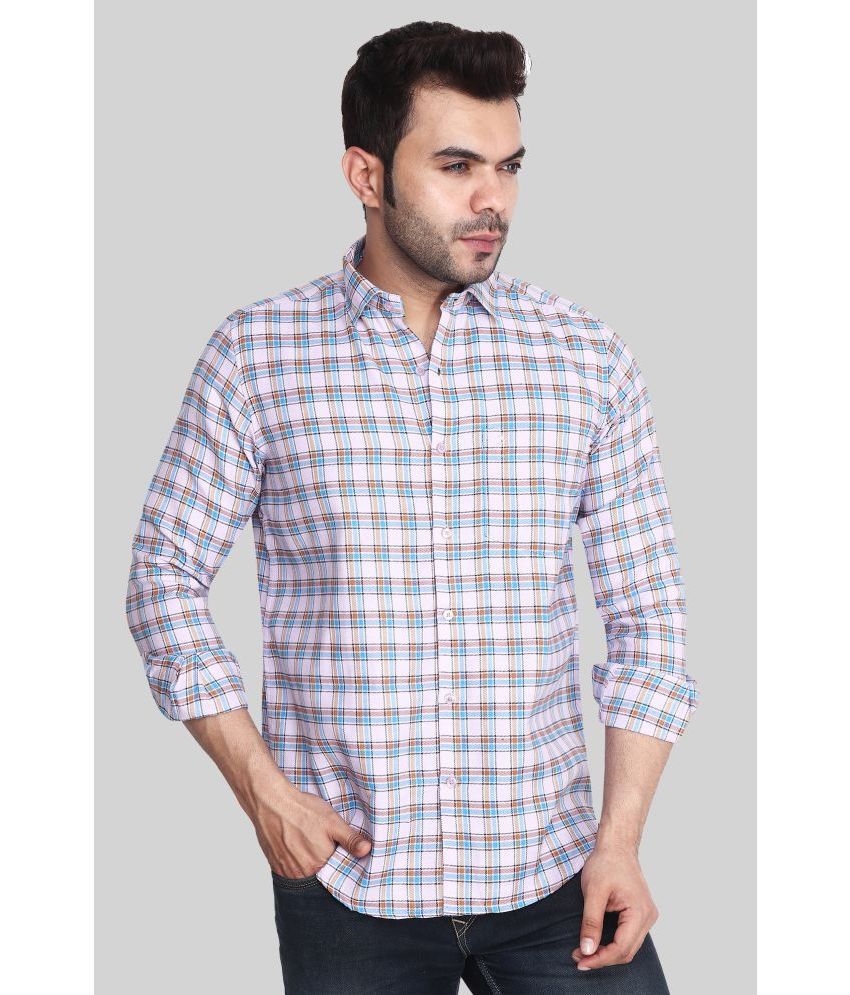     			Comey 100% Cotton Regular Fit Checks Full Sleeves Men's Casual Shirt - Multicolor ( Pack of 1 )