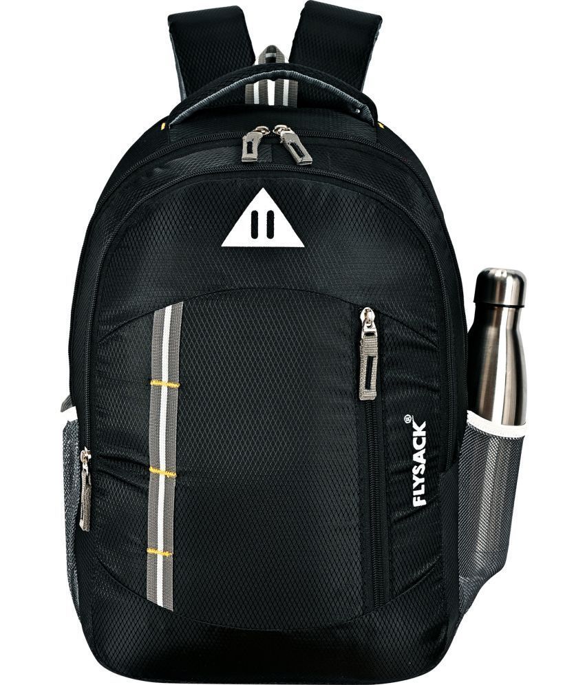     			FLYSACK Black PU Backpack ( 40 Ltrs )