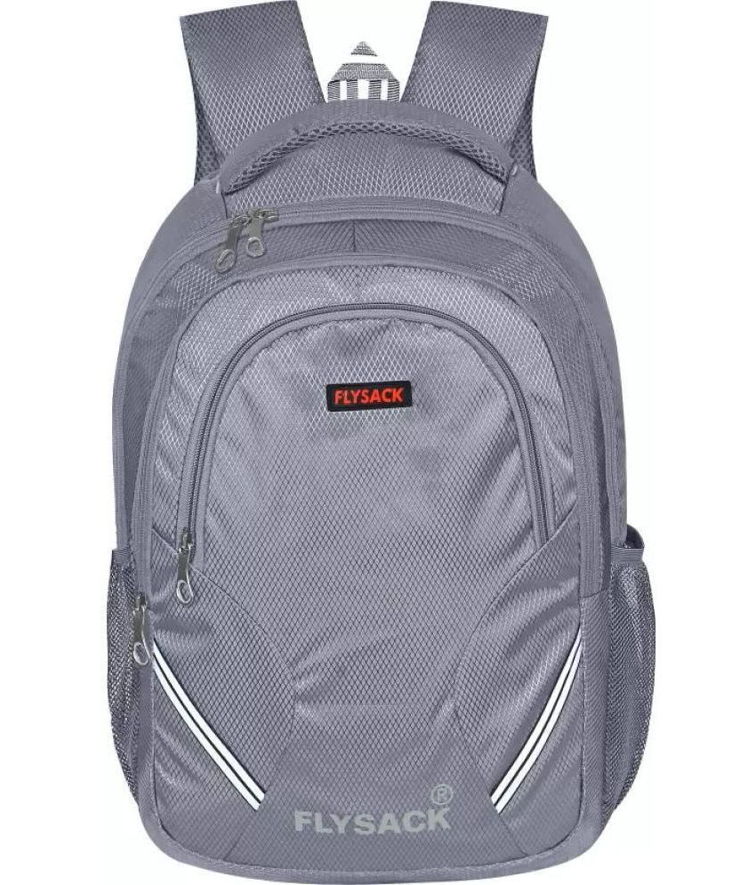     			FLYSACK Grey PU Backpack ( 30 Ltrs )