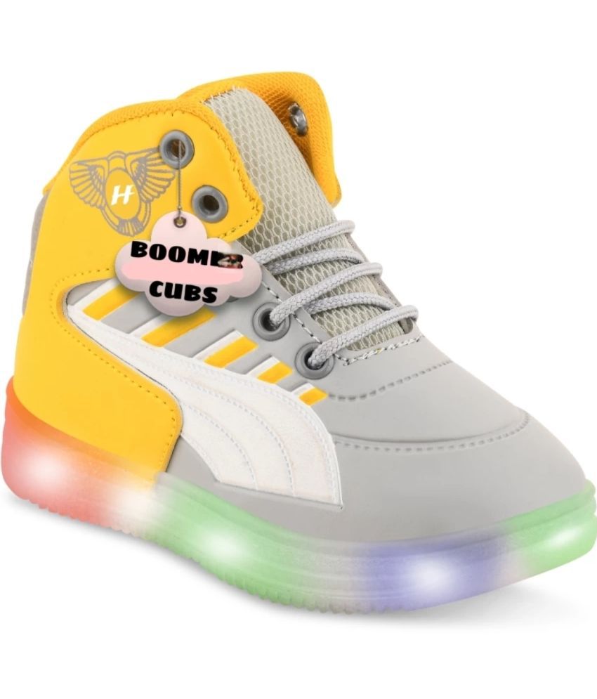     			GLOBIN - Yellow Boy's LED Shoes ( 1 Pair )