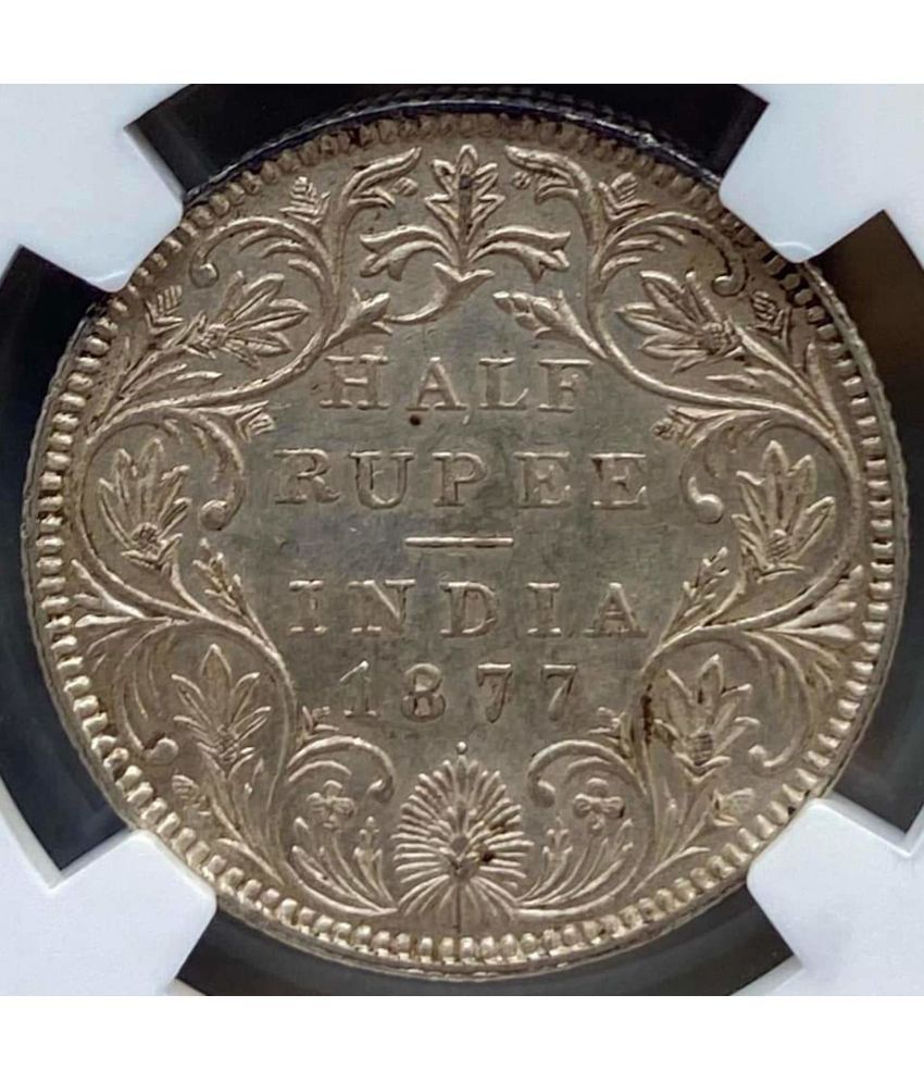     			HALF RUPEES 1877