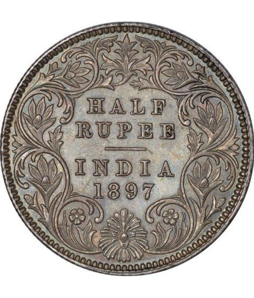     			HALF RUPEES 1897