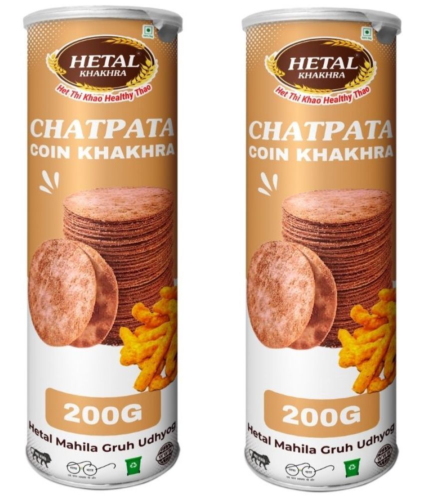     			Hetal khakhra Chatpata Coin khakhra 200 gm Pack of 2