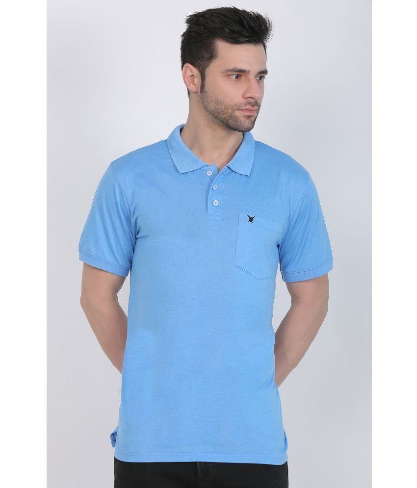     			Indian Pridee 100% Cotton Regular Fit Solid Half Sleeves Men's T-Shirt - Light Blue ( Pack of 1 )