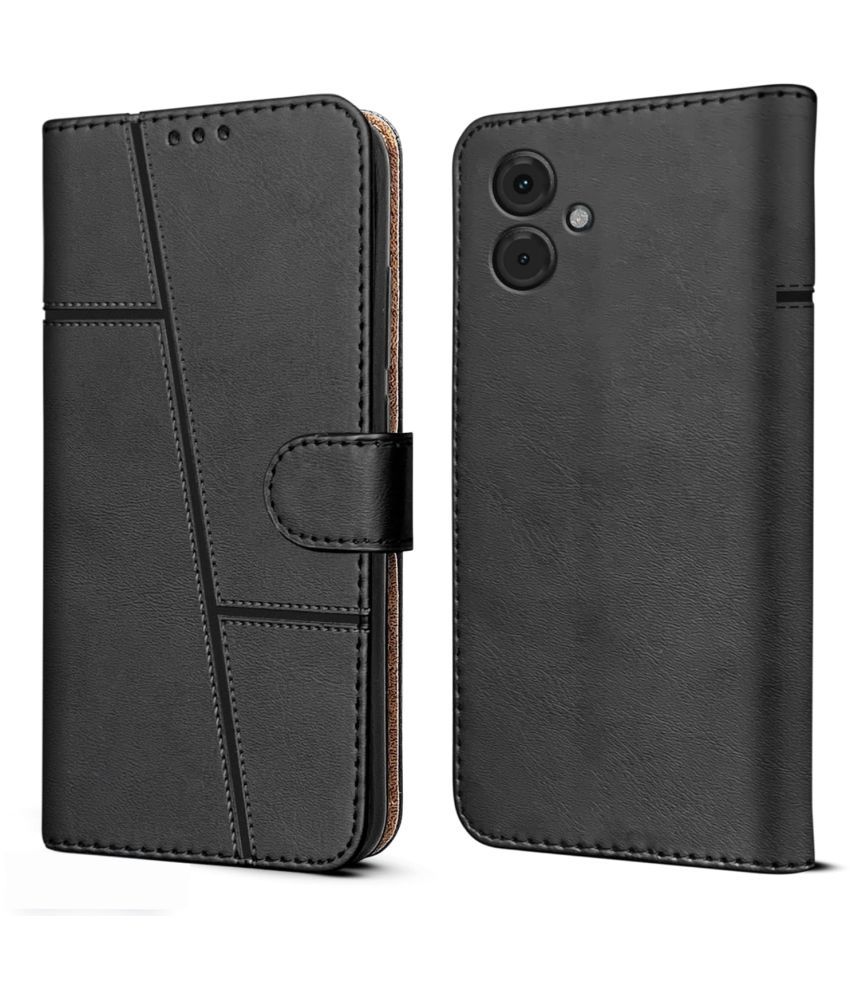     			Shining Stars Black Flip Cover Artificial Leather Compatible For Motorola G54 5G ( Pack of 1 )