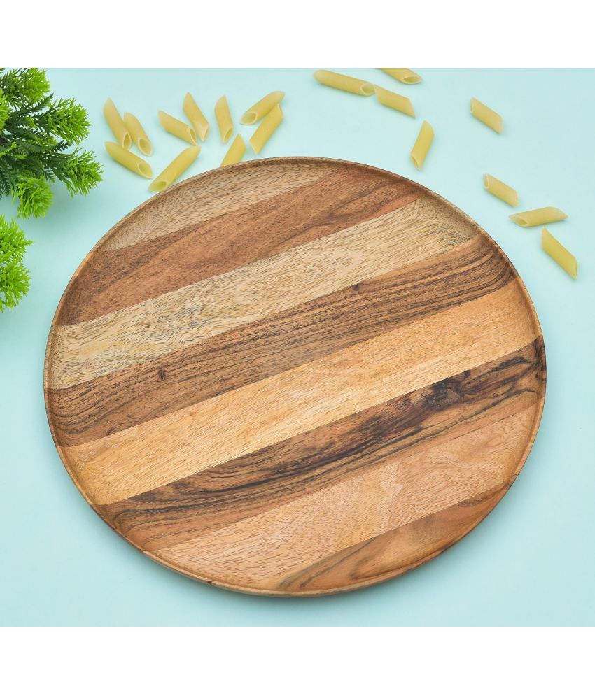     			Naturahive 1 Pcs Wooden Multi Color Full Plate