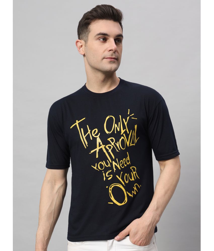     			OBAAN Cotton Blend Regular Fit Printed Half Sleeves Men's T-Shirt - Black ( Pack of 1 )