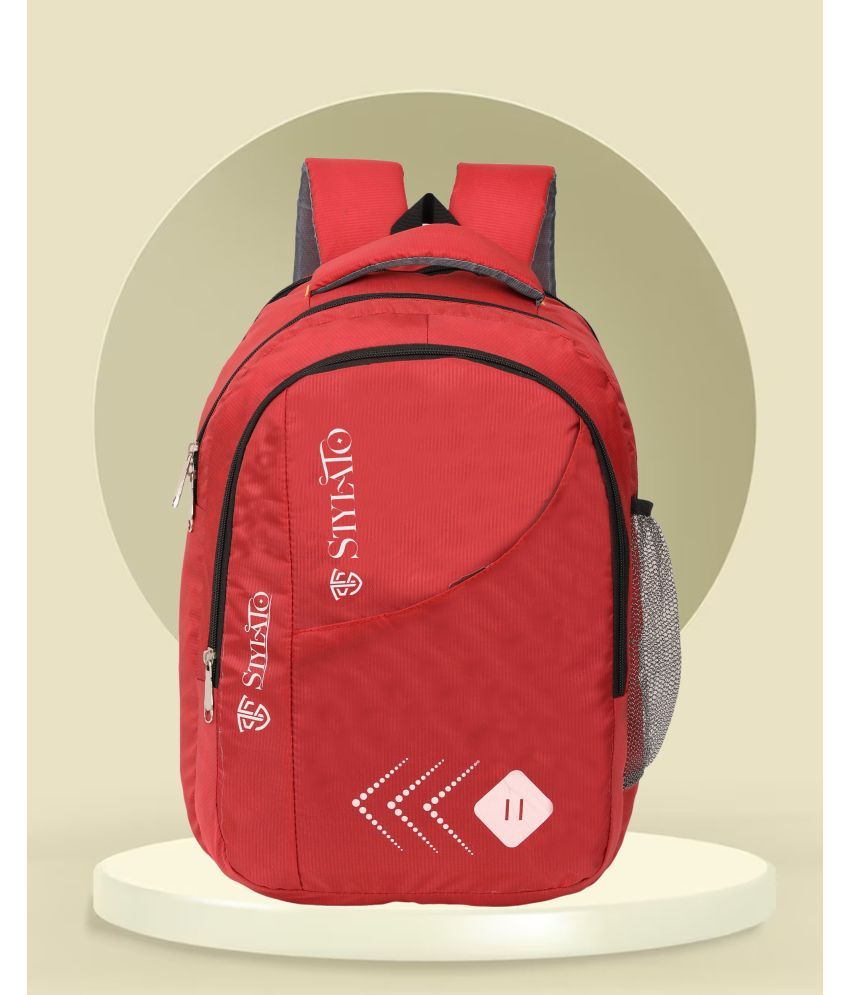     			STYLATO Red Polyester Backpack ( 45 Ltrs )