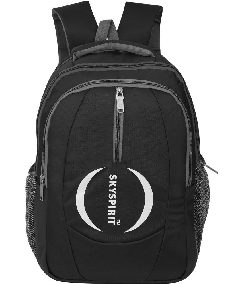     			Sky spirit Black Polyester Backpack ( 40 Ltrs )