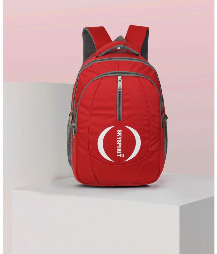     			Sky spirit Red Polyester Backpack ( 40 Ltrs )