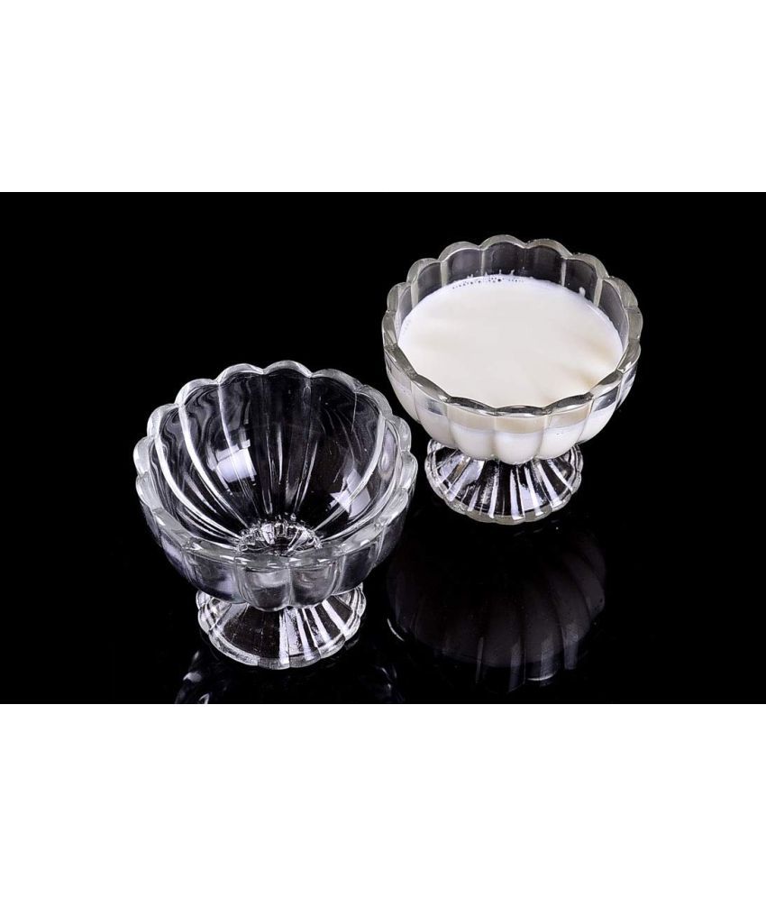     			Somil Designer Ice Cream Bowl Glass Dessert Bowl 80 mL ( Set of 2 )
