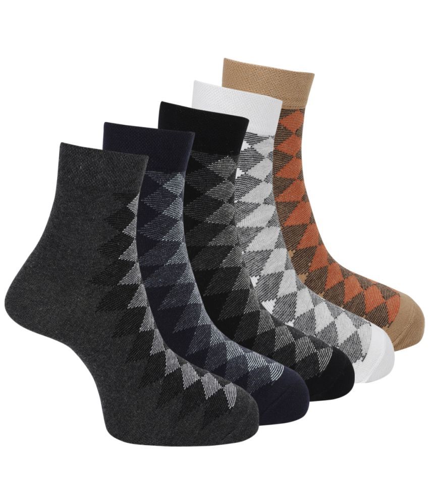     			UrbanMark Cotton Men's Argyle Multicolor Ankle Length Socks ( Pack of 5 )