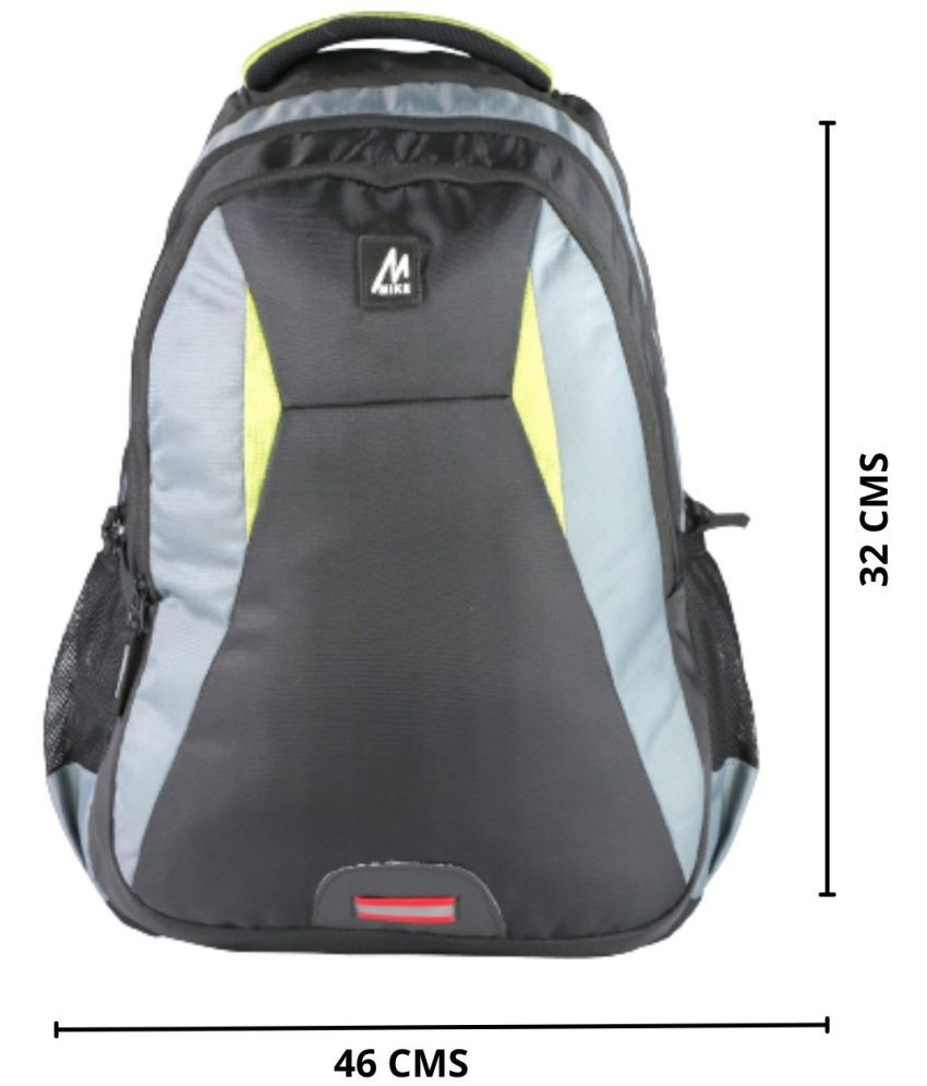     			mikebags 20 Ltrs Grey Polyester College Bag