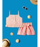 Nauti Nati Pack of 1 Girls Cotton Top With Shorts ( Peach )