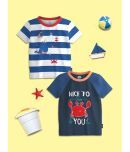 Nauti Nati Pack of 2 Baby Boys Cotton T-Shirt ( White )